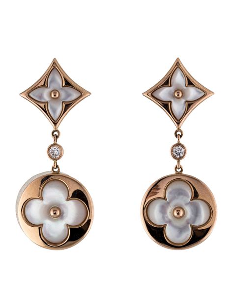 louis vuitton blossom long earrings.